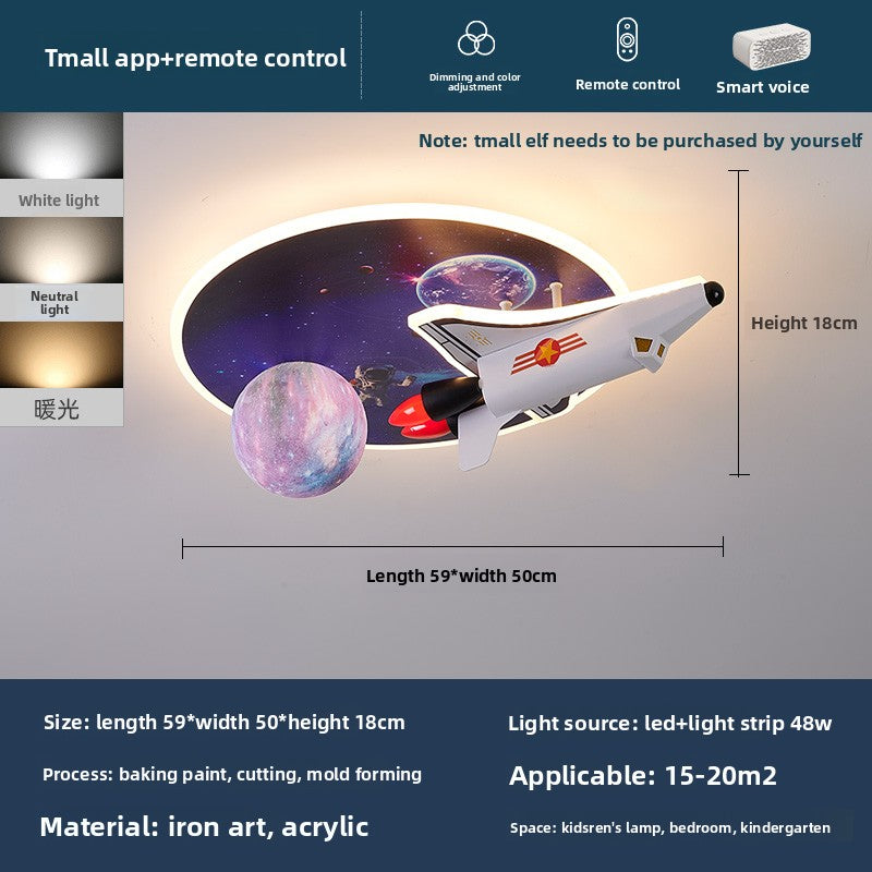 Kids Space-Themed LED Ceiling Light