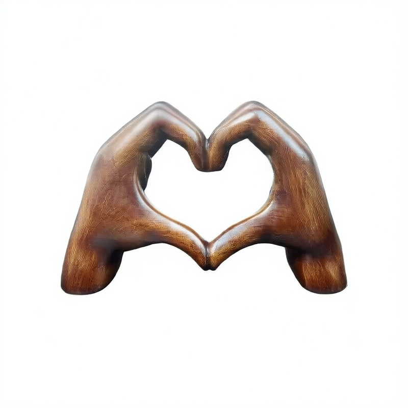 Creative Heart-shaped Resin Statue Home Decor Gift