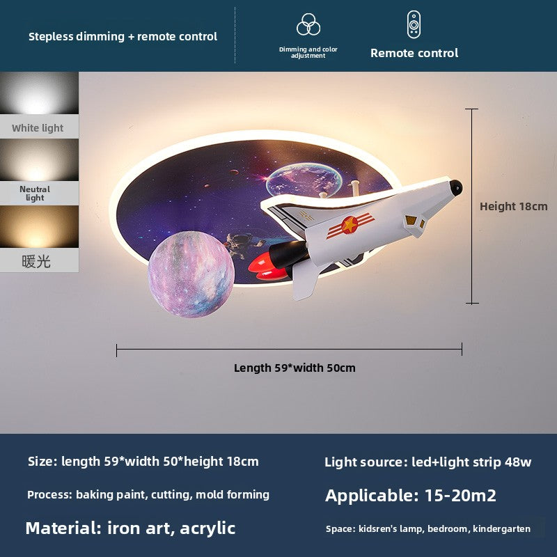 Kids Space-Themed LED Ceiling Light