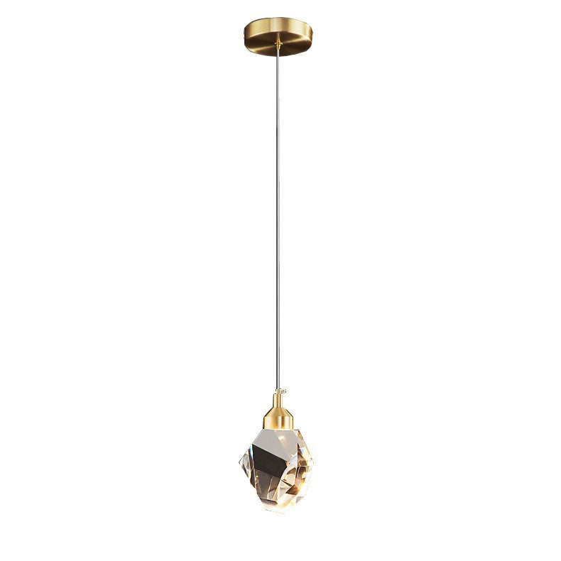 Modern Crystal Diamond Pendant Light for Bedroom